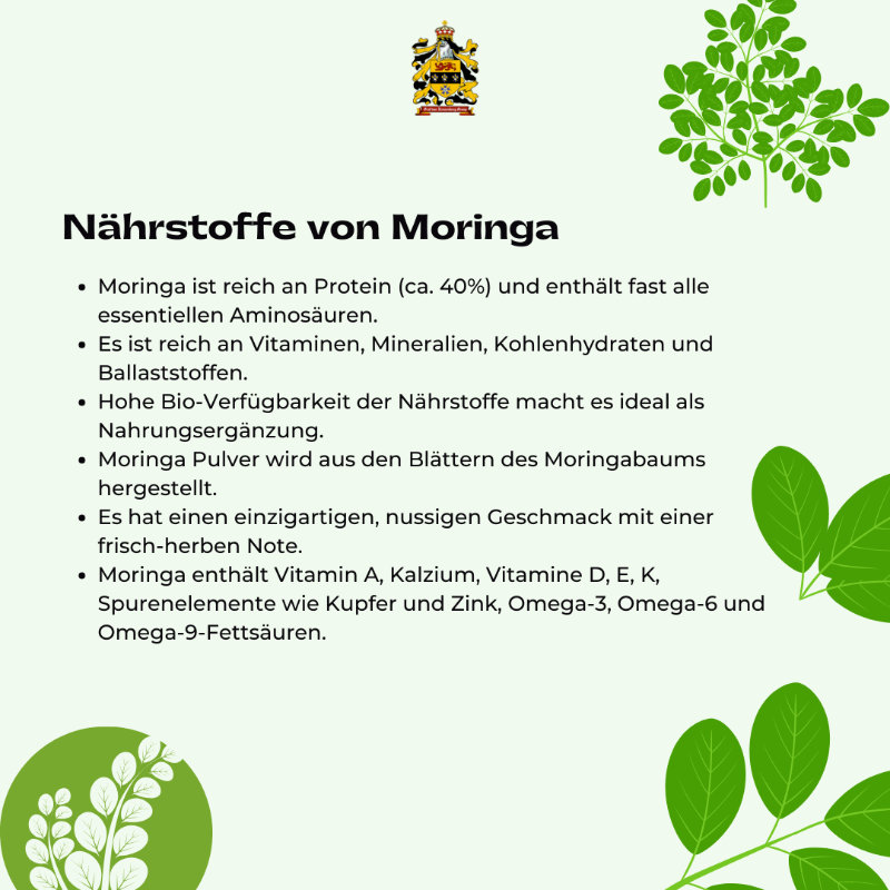 Moringa Pulver Zubereitung