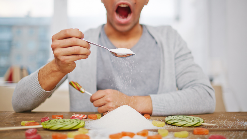 Zucker ist in sehr vielen Lebensmitteln in der täglichen Nahrung enthalten.