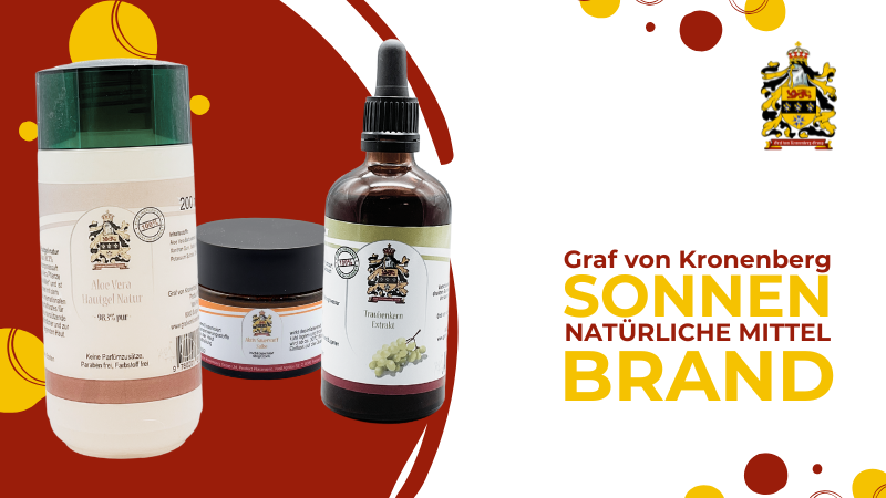 Natürliche Hausmittel von GvK zur Linderung von Sonnenbrand.
